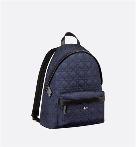 dior schulsachen|Rucksack Cannage Funktionscanvas in Marineblau .